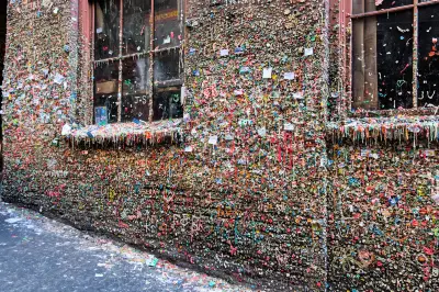 The Gum Wall at Unexpected Productions Improv