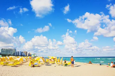Beach Sunbathing in Miami