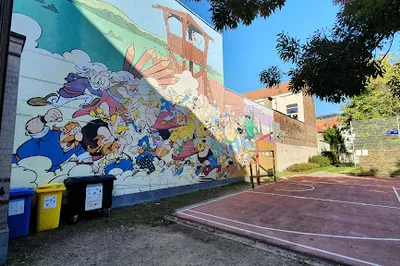 Asterix en Obelix - Stripmuur - Straatkunst
