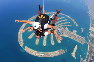 Parachuting in Dubai