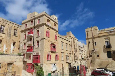 Red Phone Booth and Balconies
