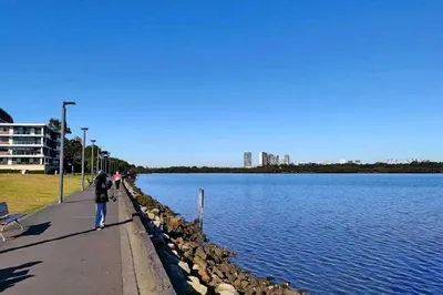 Strolling in Rhodes on the Banks of the Parramatta River, Sydney