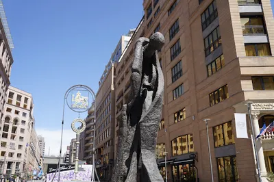 Walking Man Statue
