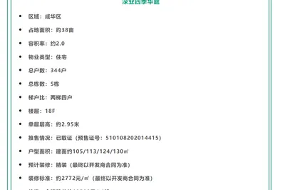 深业四季华庭：单价1.95万/㎡起买入东中环二八板块！教育就在家门口！