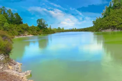Lake Ngakoro Waterfall