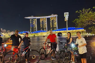 新加坡濱海灣自行車夜騎，越夜越美麗